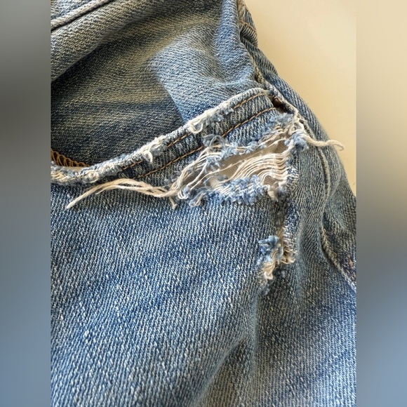 Veronica Beard-High Rise-Distressed-Blue-Jeans-Distressing-Cut Offs- Size 25 - Picture 11 of 16